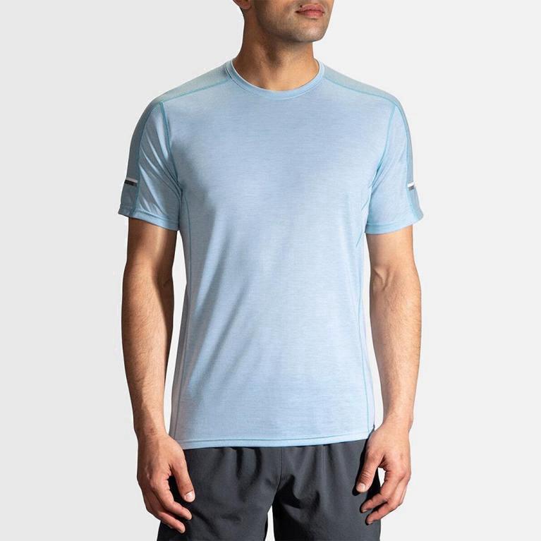 Brooks Distance Australia - Men's Short Sleeve Running Shirt - Blue (105972-MSB)